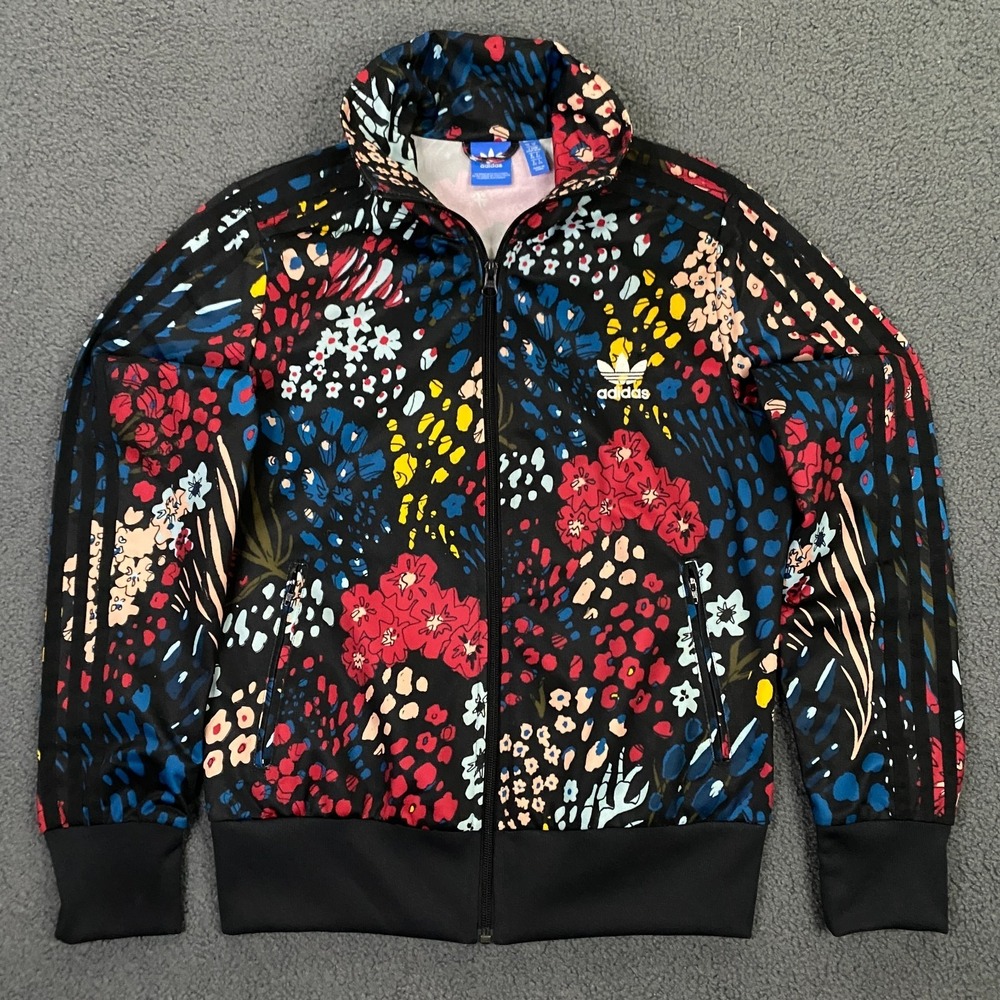 Adidas X Farm Rio Track Jacket size‎ Medium Floral Coral Reef Black 2016